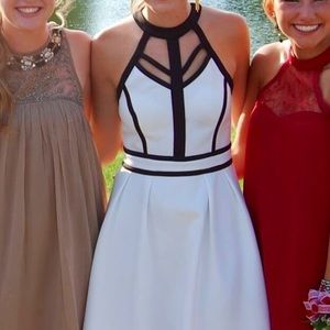 Black and White Lulus Homecoming Dress